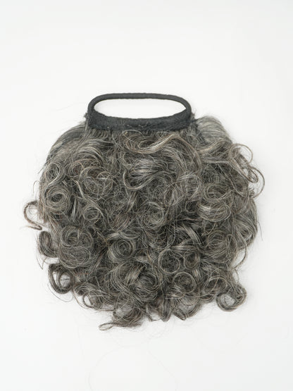 Grey Loop Ponytail Bun