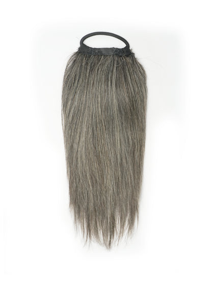Grey Loop Ponytail Bun